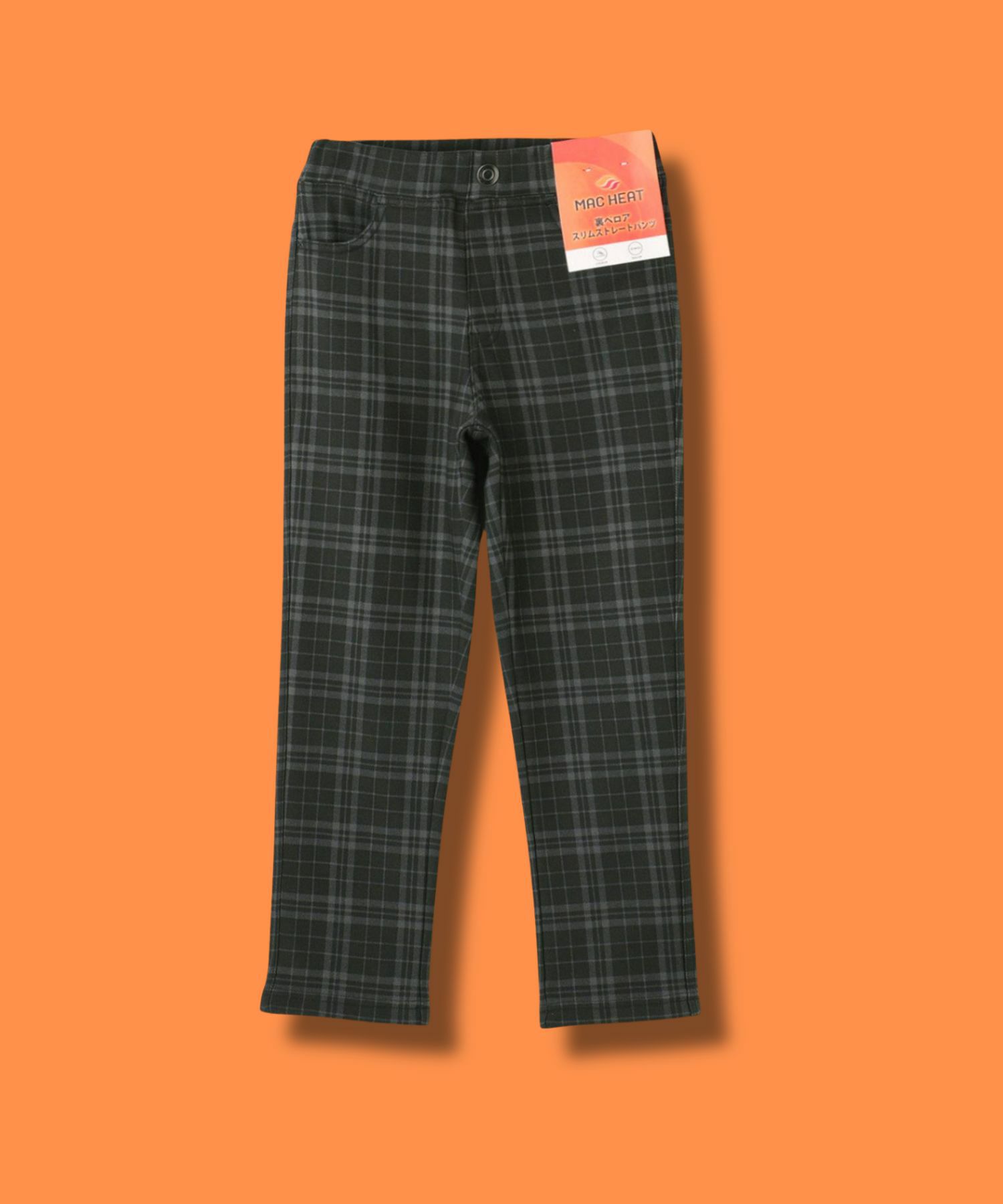 NAVY  MAC HEAT 裏ベロアスキニーパンツ キッズ商品画像-1