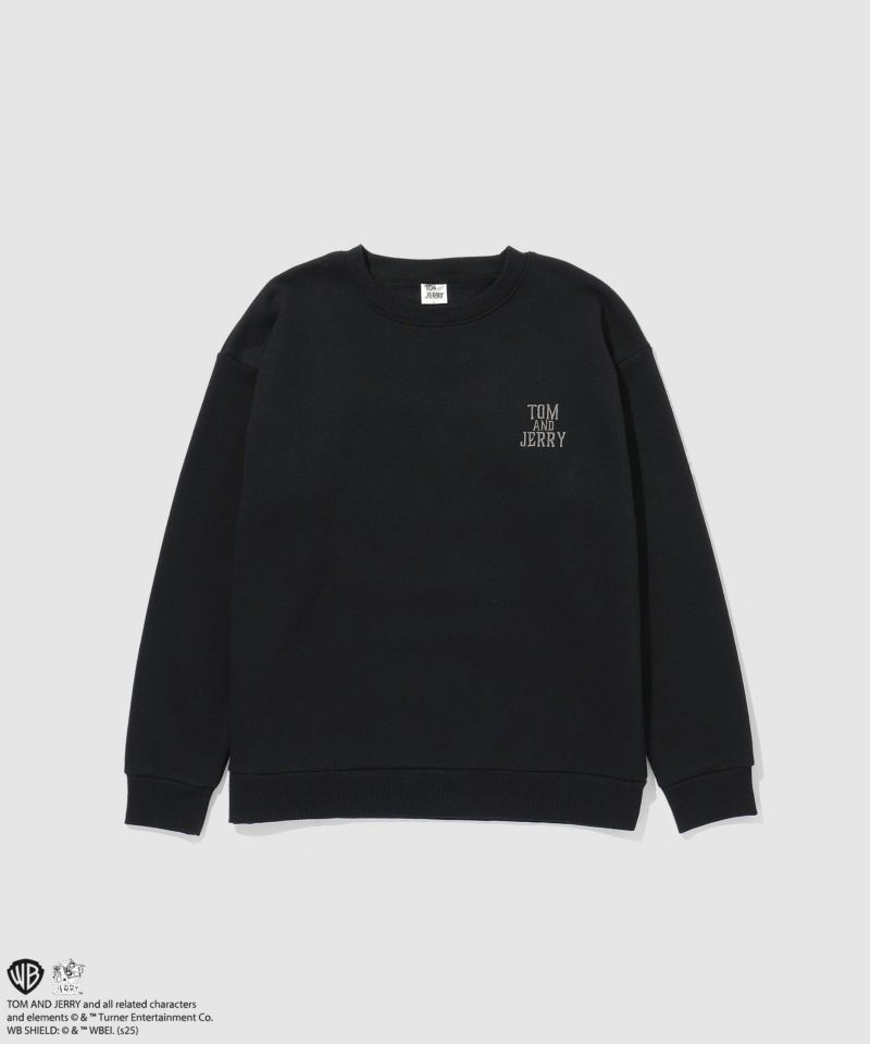 Tom and Jerry ジェリー タフィー 合皮刺繍トレーナー メンズ商品画像-3