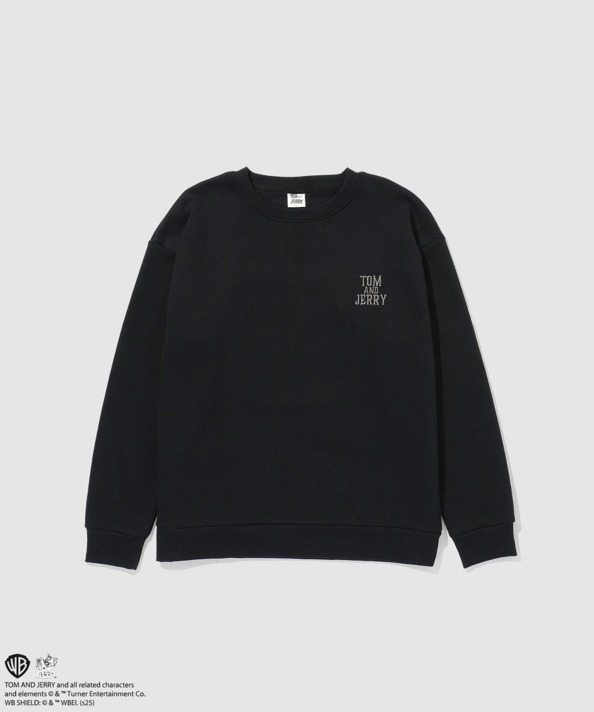 Tom and Jerry ジェリー タフィー 合皮刺繍トレーナー メンズ