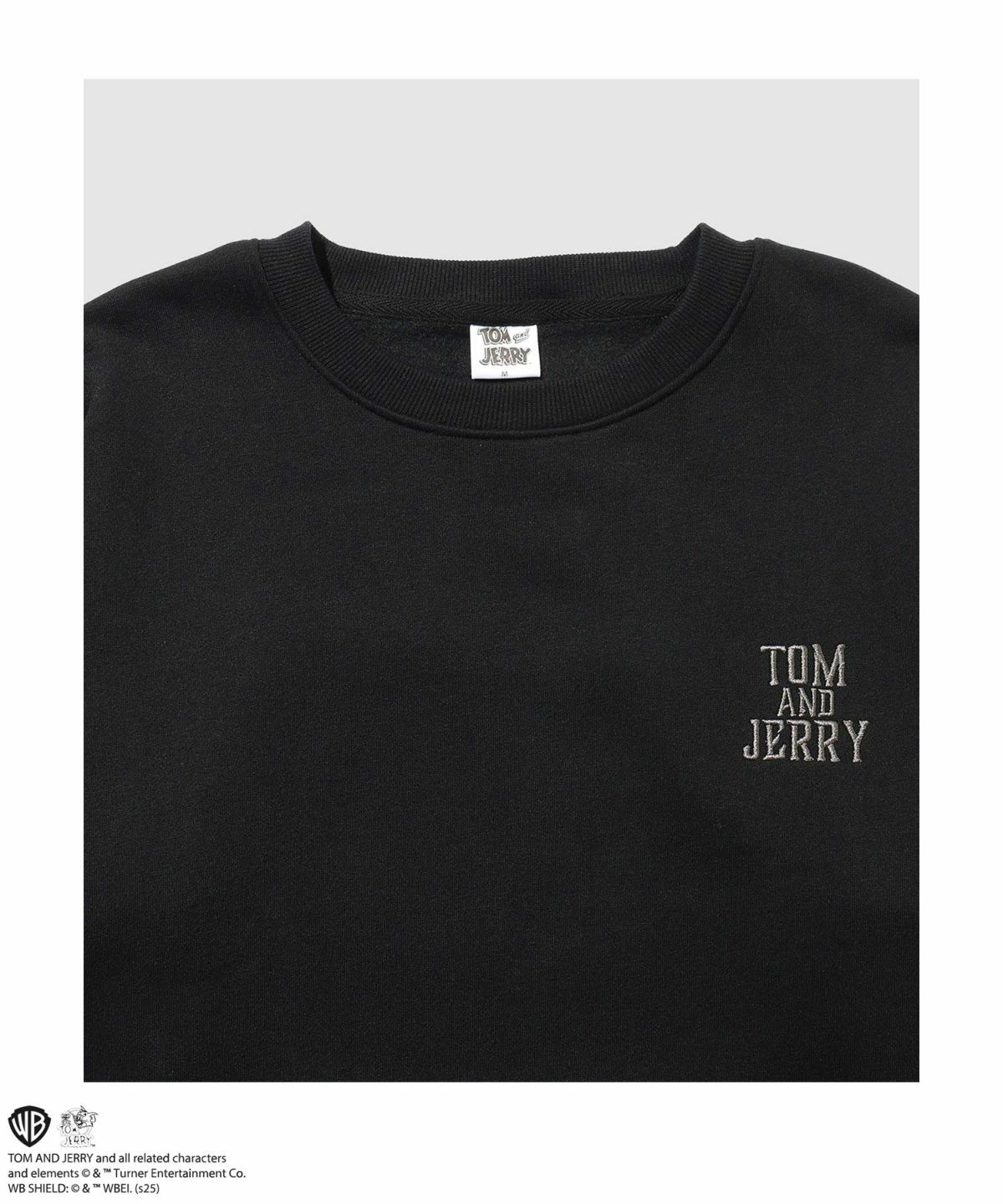 Tom and Jerry ジェリー タフィー 合皮刺繍トレーナー メンズ