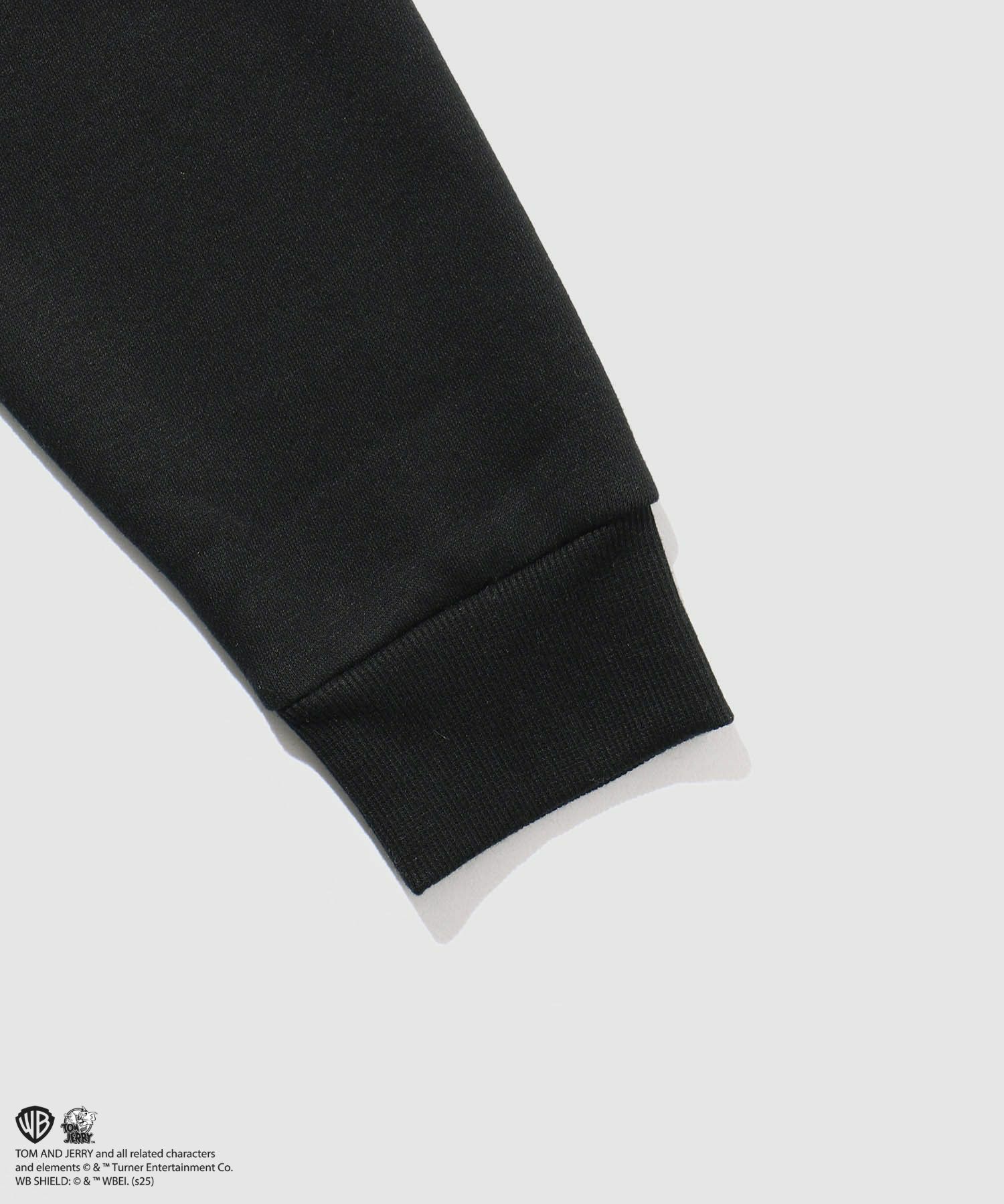 Tom and Jerry ジェリー タフィー 合皮刺繍トレーナー メンズ