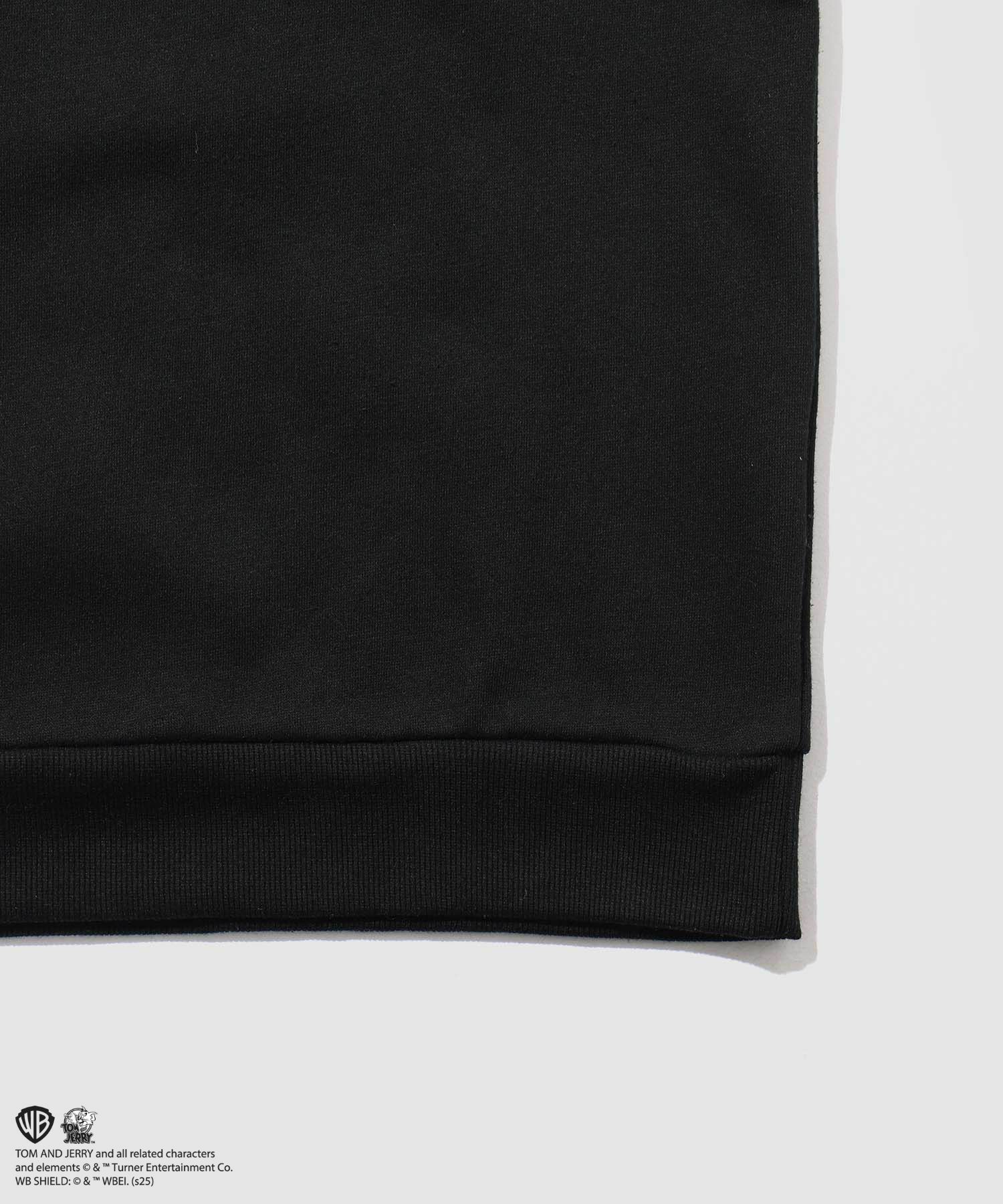 Tom and Jerry ジェリー タフィー 合皮刺繍トレーナー メンズ