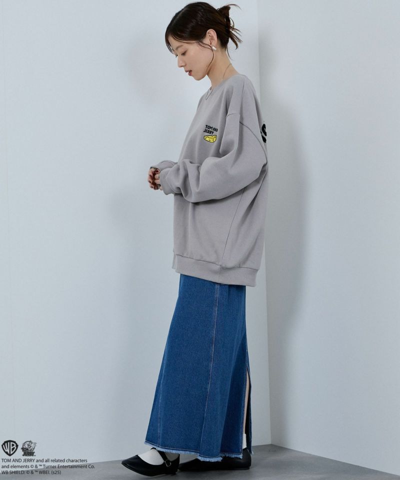 Tom and Jerry ジェリー タフィー サガラ刺繍トレーナー メンズ商品画像-7