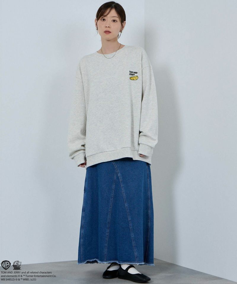 Tom and Jerry ジェリー タフィー サガラ刺繍トレーナー メンズ商品画像-12