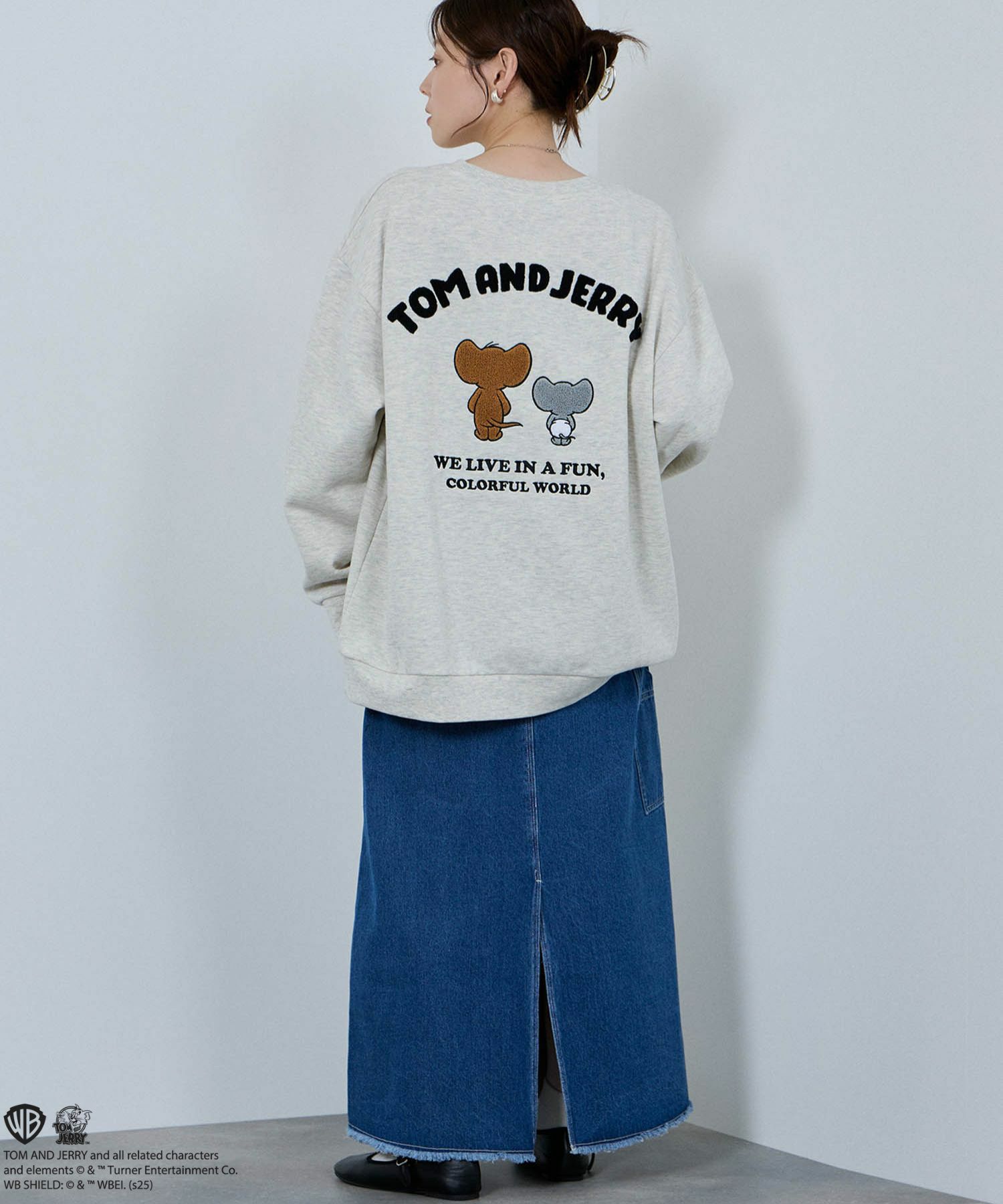 Tom and Jerry ジェリー タフィー サガラ刺繍トレーナー メンズ商品サムネイル-14