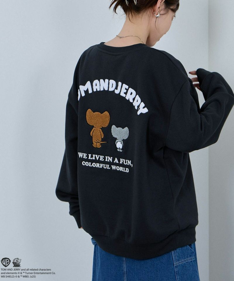 Tom and Jerry ジェリー タフィー サガラ刺繍トレーナー メンズ商品画像-16