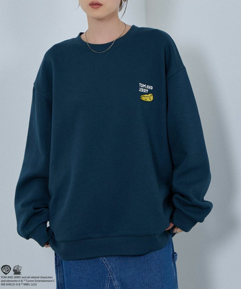 Tom and Jerry ジェリー タフィー サガラ刺繍トレーナー メンズ商品画像-19