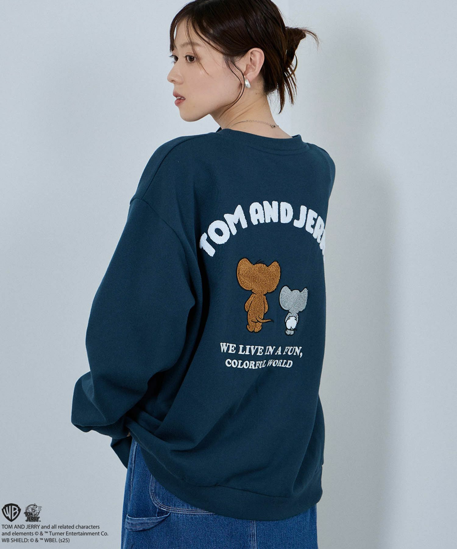 Tom and Jerry ジェリー タフィー サガラ刺繍トレーナー メンズ商品サムネイル-20