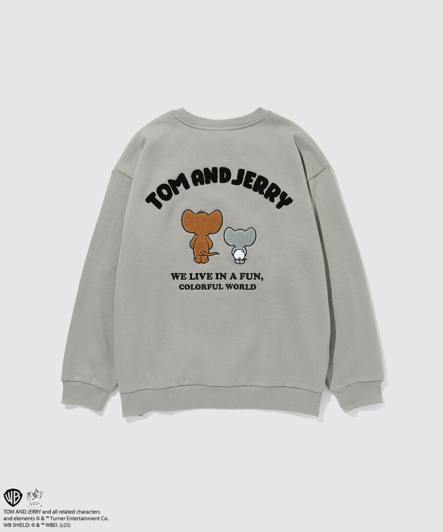 Tom and Jerry ジェリー タフィー サガラ刺繍トレーナー メンズ
