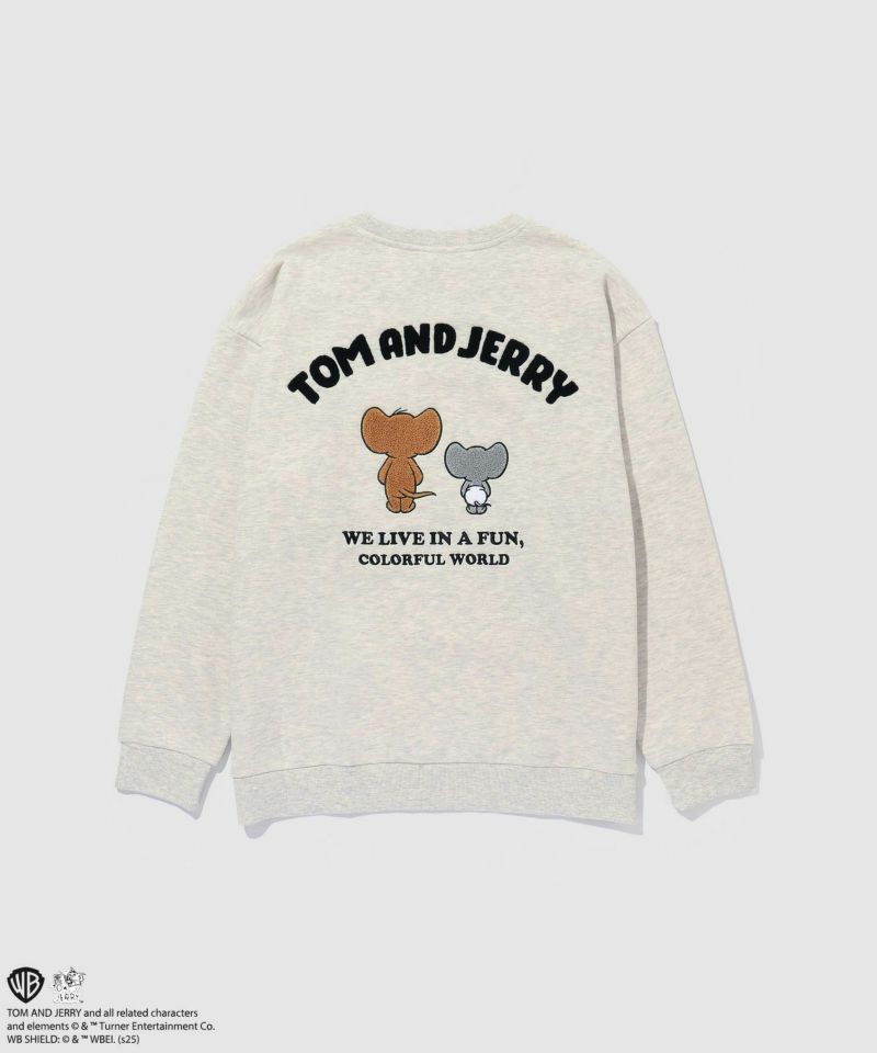 Tom and Jerry ジェリー タフィー サガラ刺繍トレーナー メンズ商品画像-24