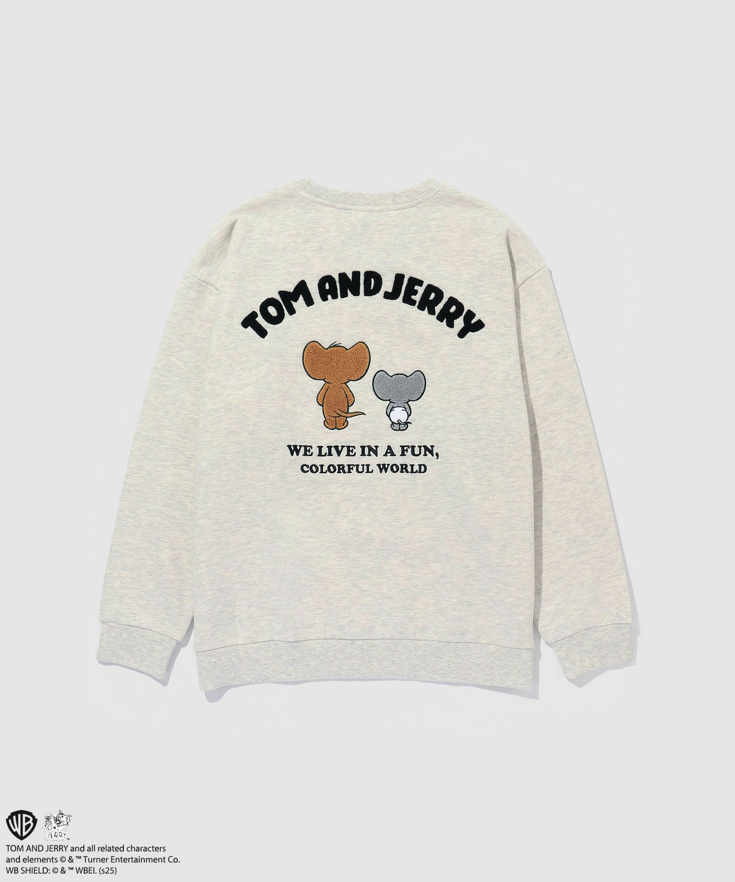 Tom and Jerry ジェリー タフィー サガラ刺繍トレーナー メンズ