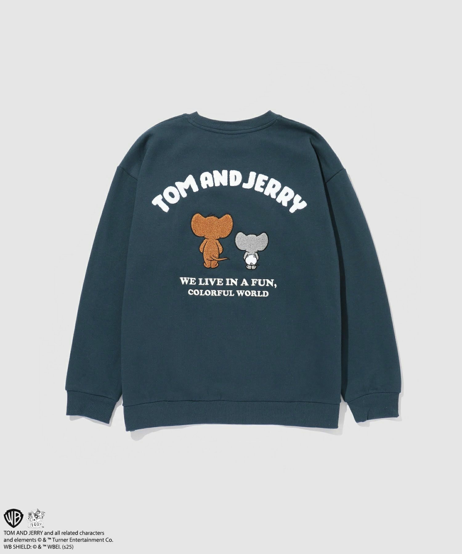 Tom and Jerry ジェリー タフィー サガラ刺繍トレーナー メンズ