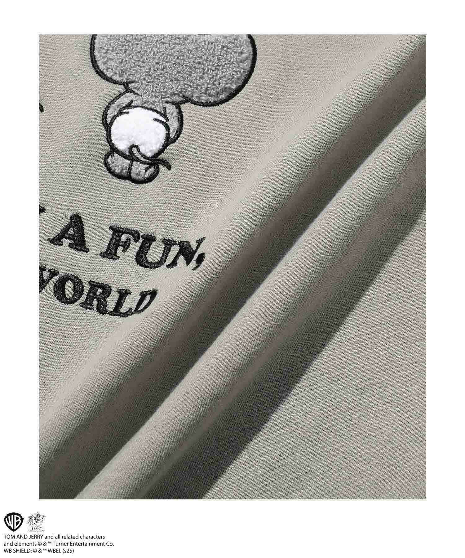 Tom and Jerry ジェリー タフィー サガラ刺繍トレーナー メンズ