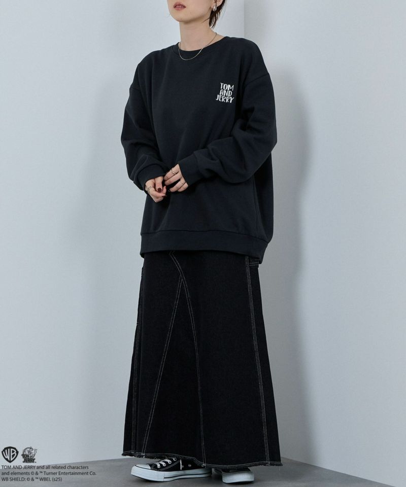 Tom and Jerry ジェリー タフィー フロッキートレーナー メンズ商品画像-5