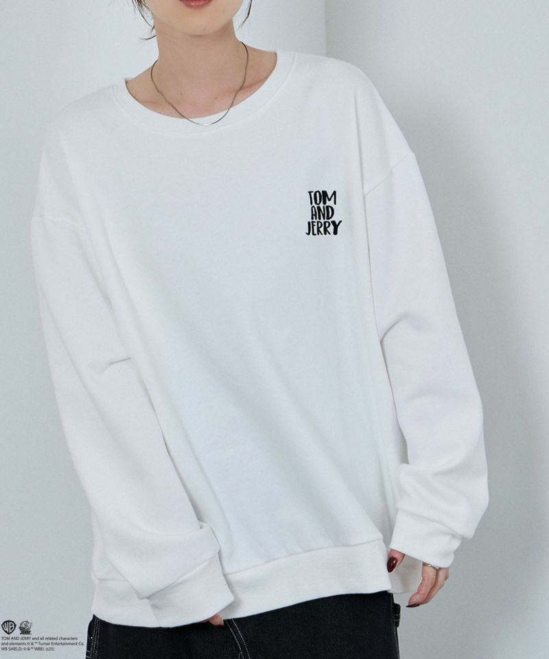 Tom and Jerry ジェリー タフィー フロッキートレーナー メンズ商品画像-7