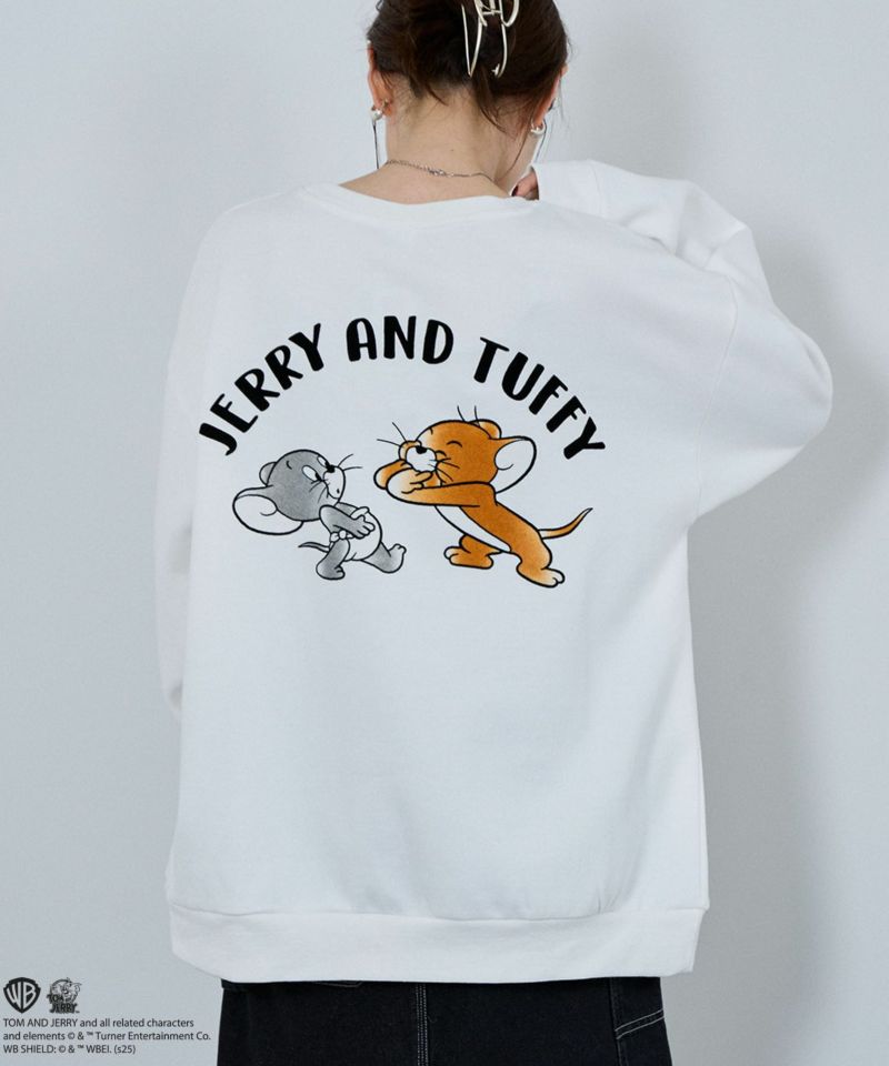 Tom and Jerry ジェリー タフィー フロッキートレーナー メンズ商品画像-8