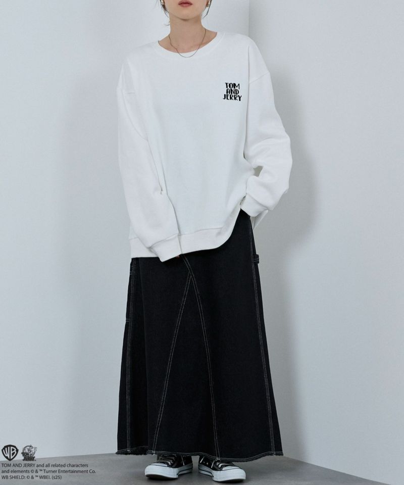 Tom and Jerry ジェリー タフィー フロッキートレーナー メンズ商品画像-9