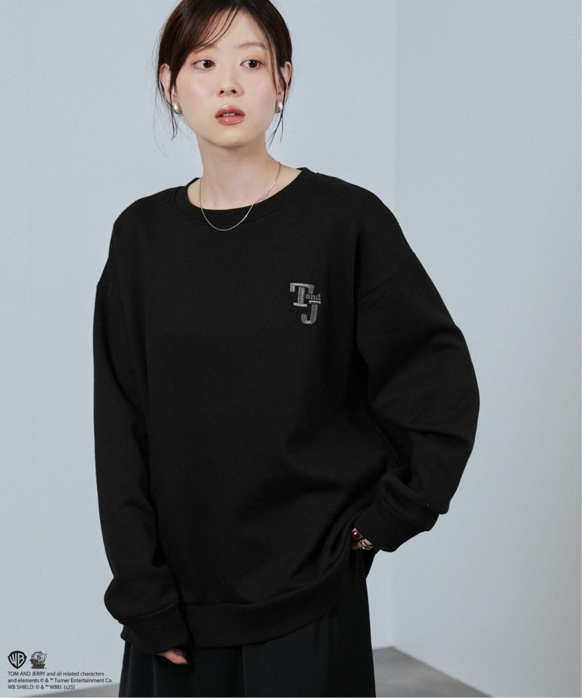 Tom and Jerry ジェリー タフィー 合皮トレーナー メンズ