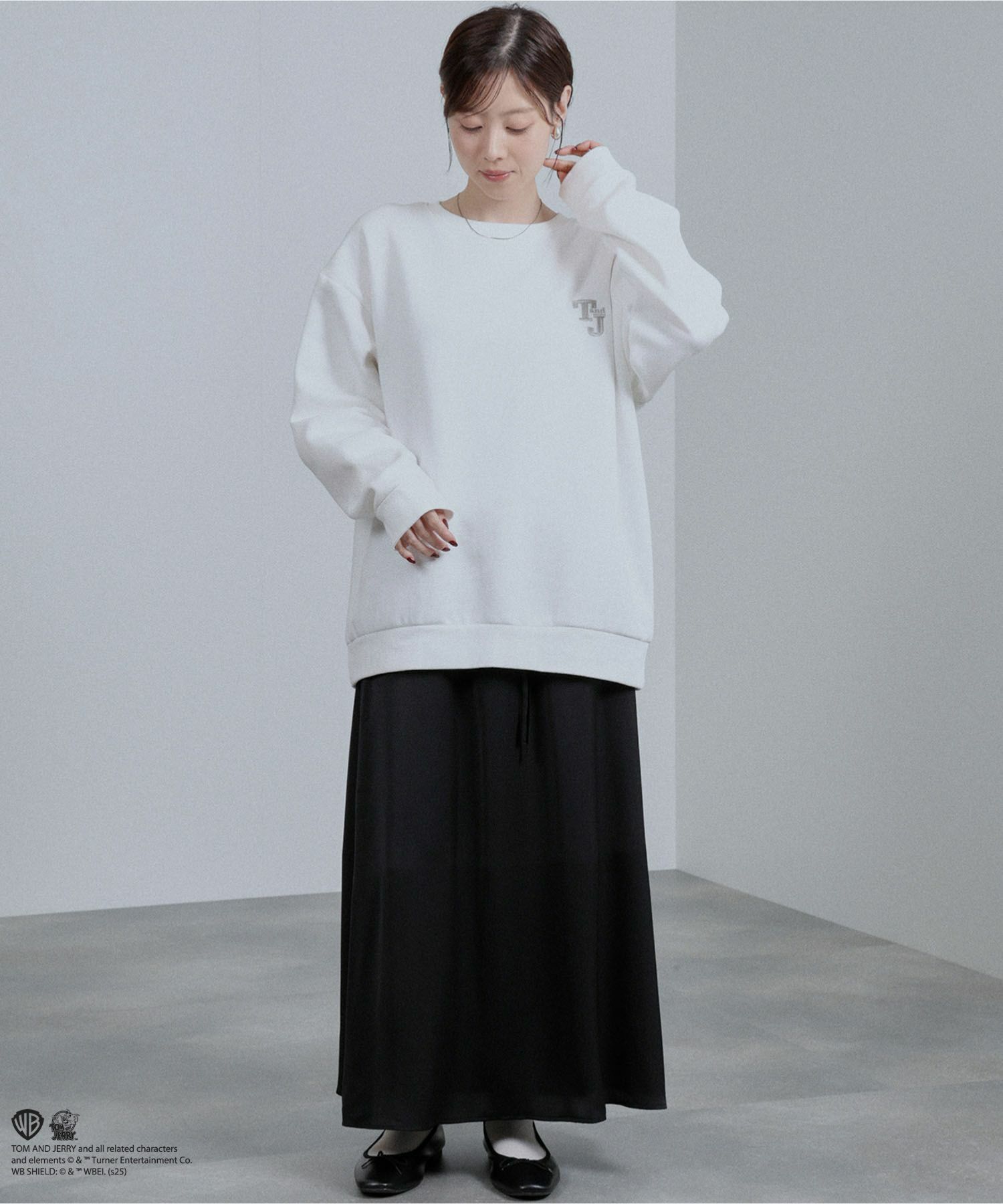 Tom and Jerry ジェリー タフィー 合皮トレーナー メンズ商品画像-12