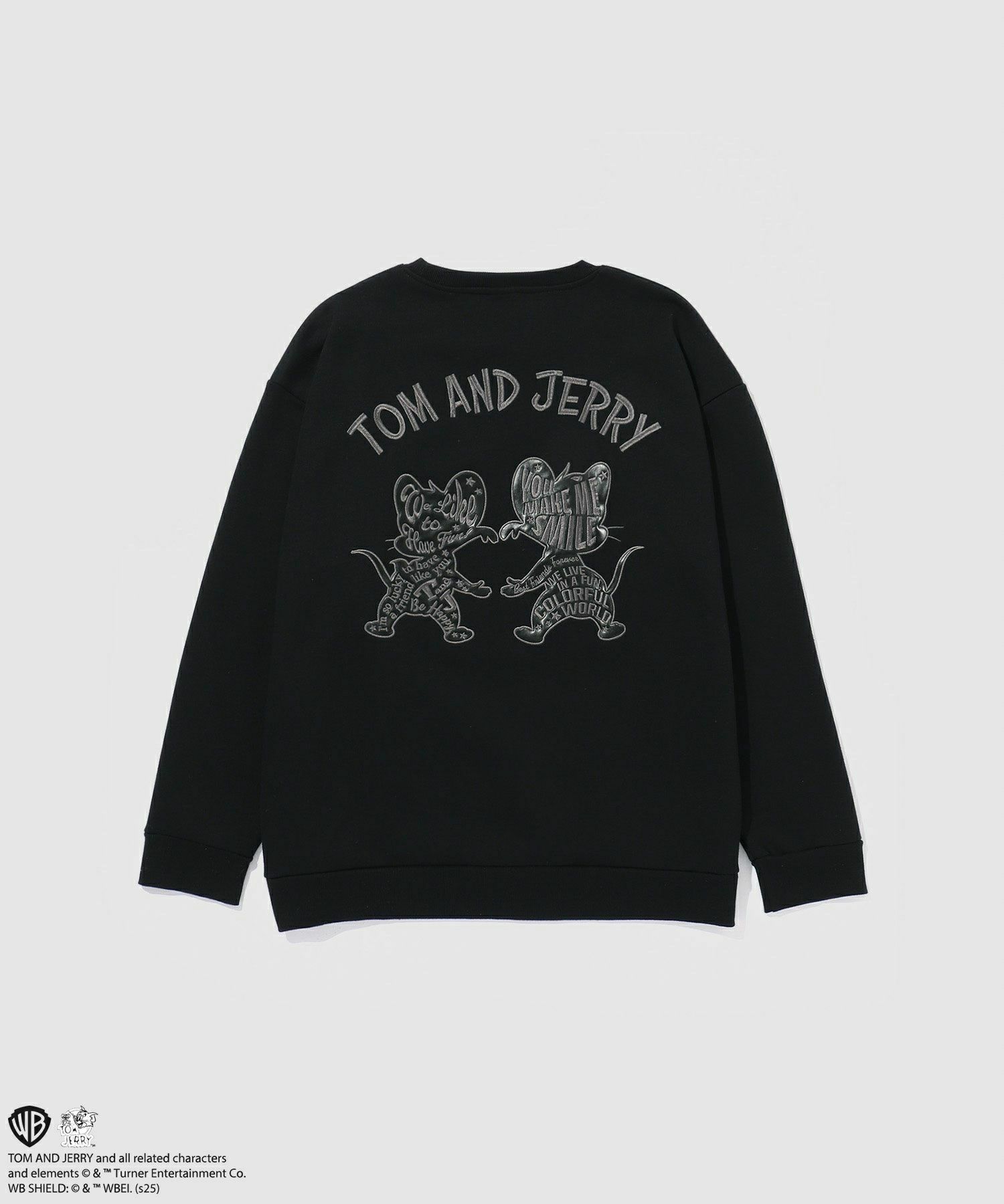 Tom and Jerry ジェリー タフィー 合皮トレーナー メンズ商品画像-13