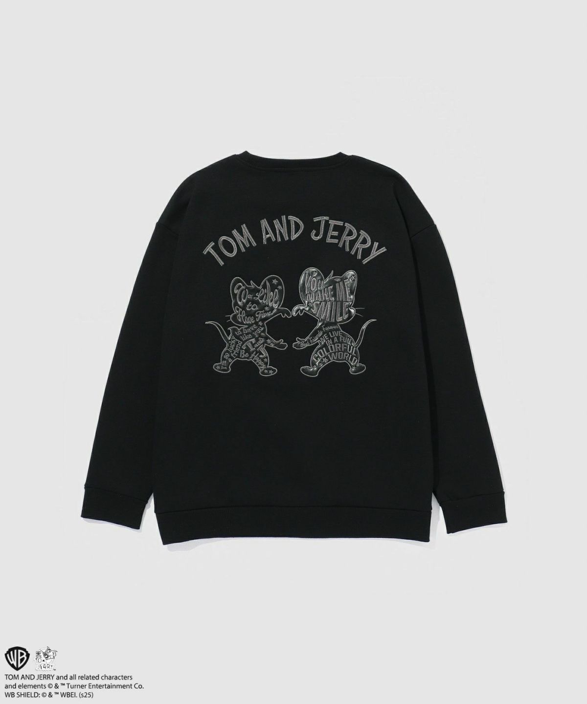 Tom and Jerry ジェリー タフィー 合皮トレーナー メンズ