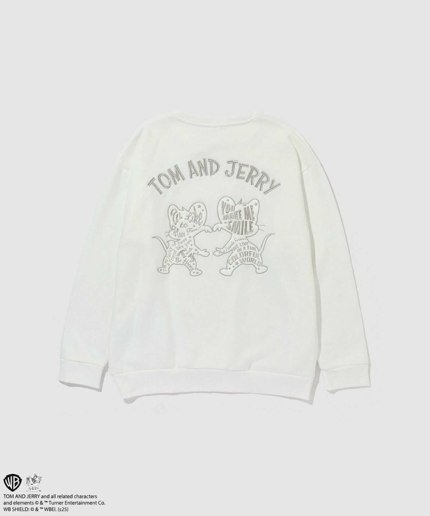 Tom and Jerry ジェリー タフィー 合皮トレーナー メンズ商品画像-14