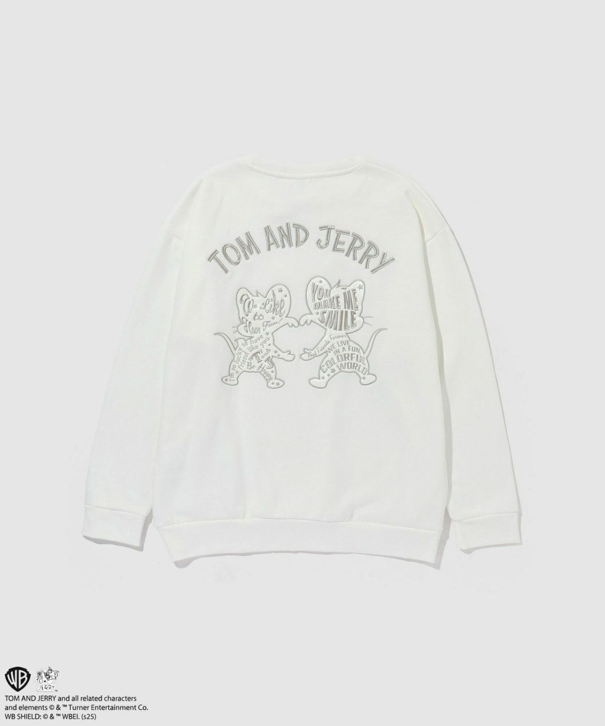 Tom and Jerry ジェリー タフィー 合皮トレーナー メンズ
