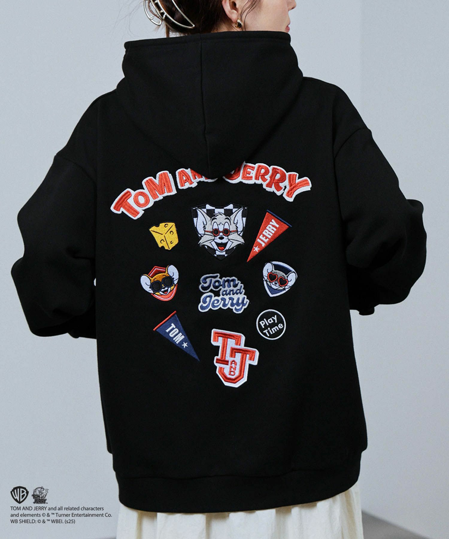 Tom and Jerry アイコン刺繍パーカー メンズ商品サムネイル-1