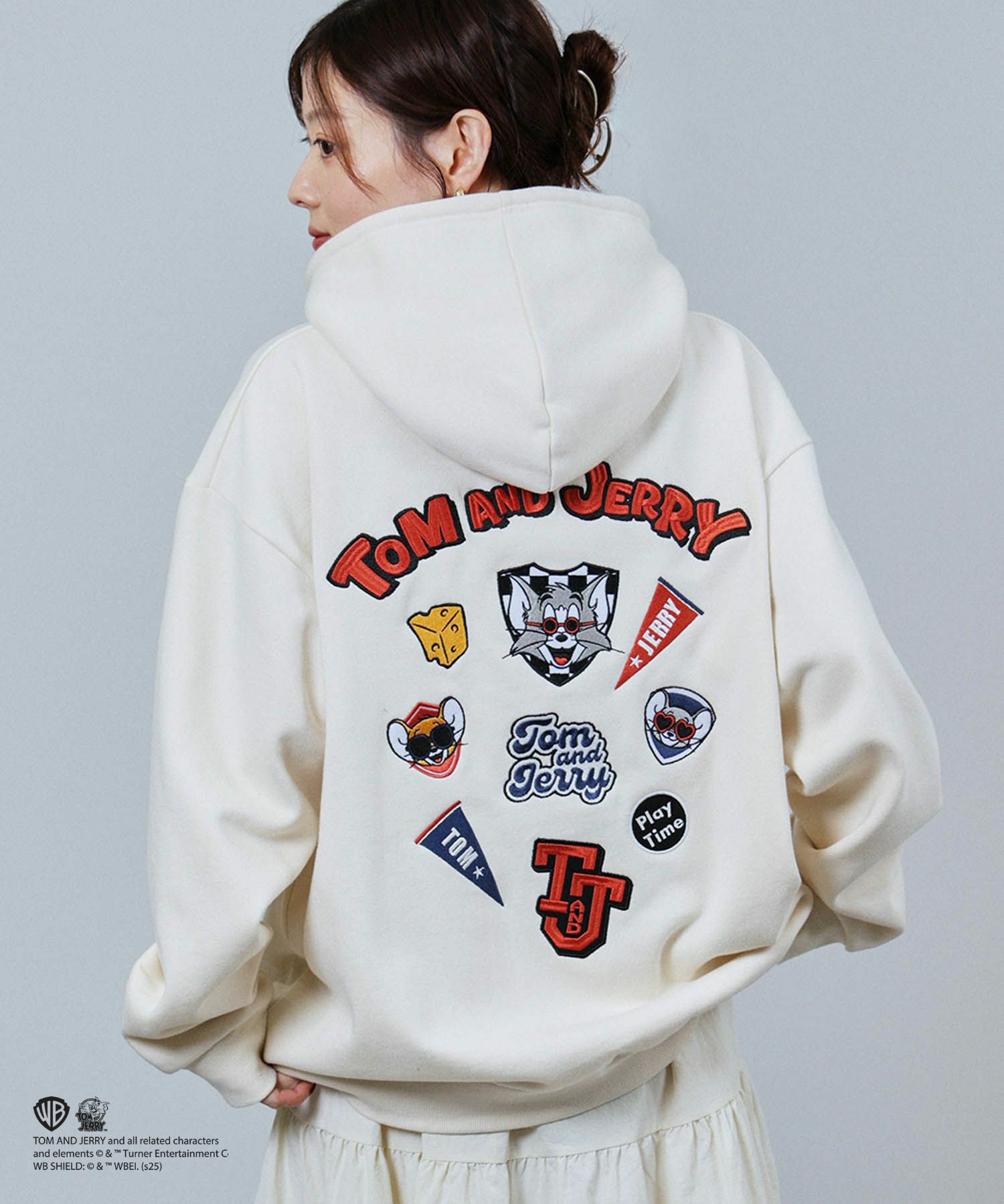 Tom and Jerry アイコン刺繍パーカー メンズ商品画像-2