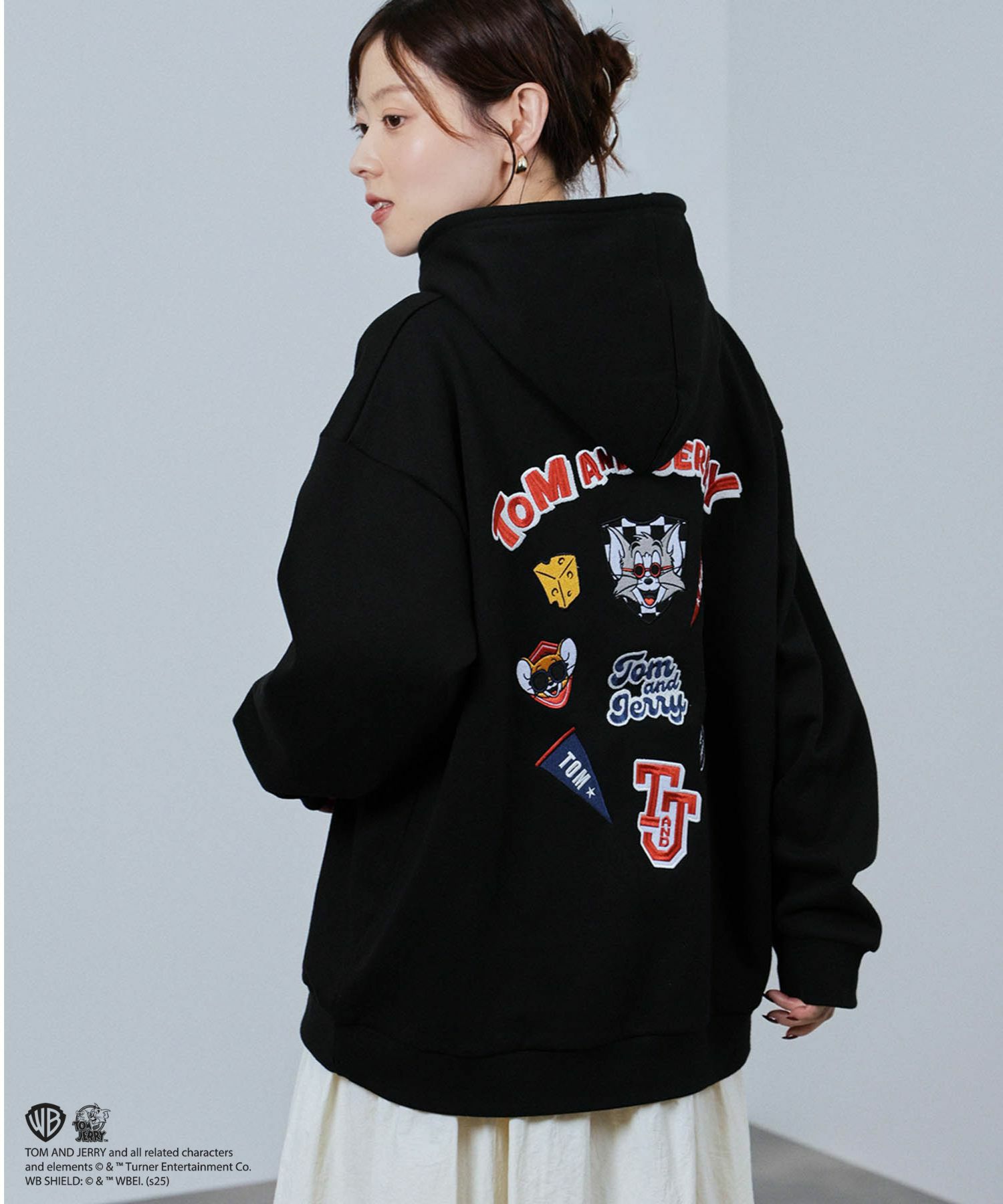Tom and Jerry アイコン刺繍パーカー メンズ商品画像-4