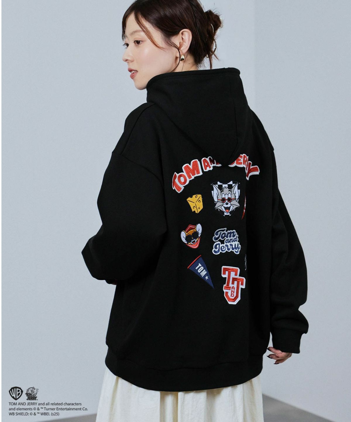 Tom and Jerry アイコン刺繍パーカー メンズ