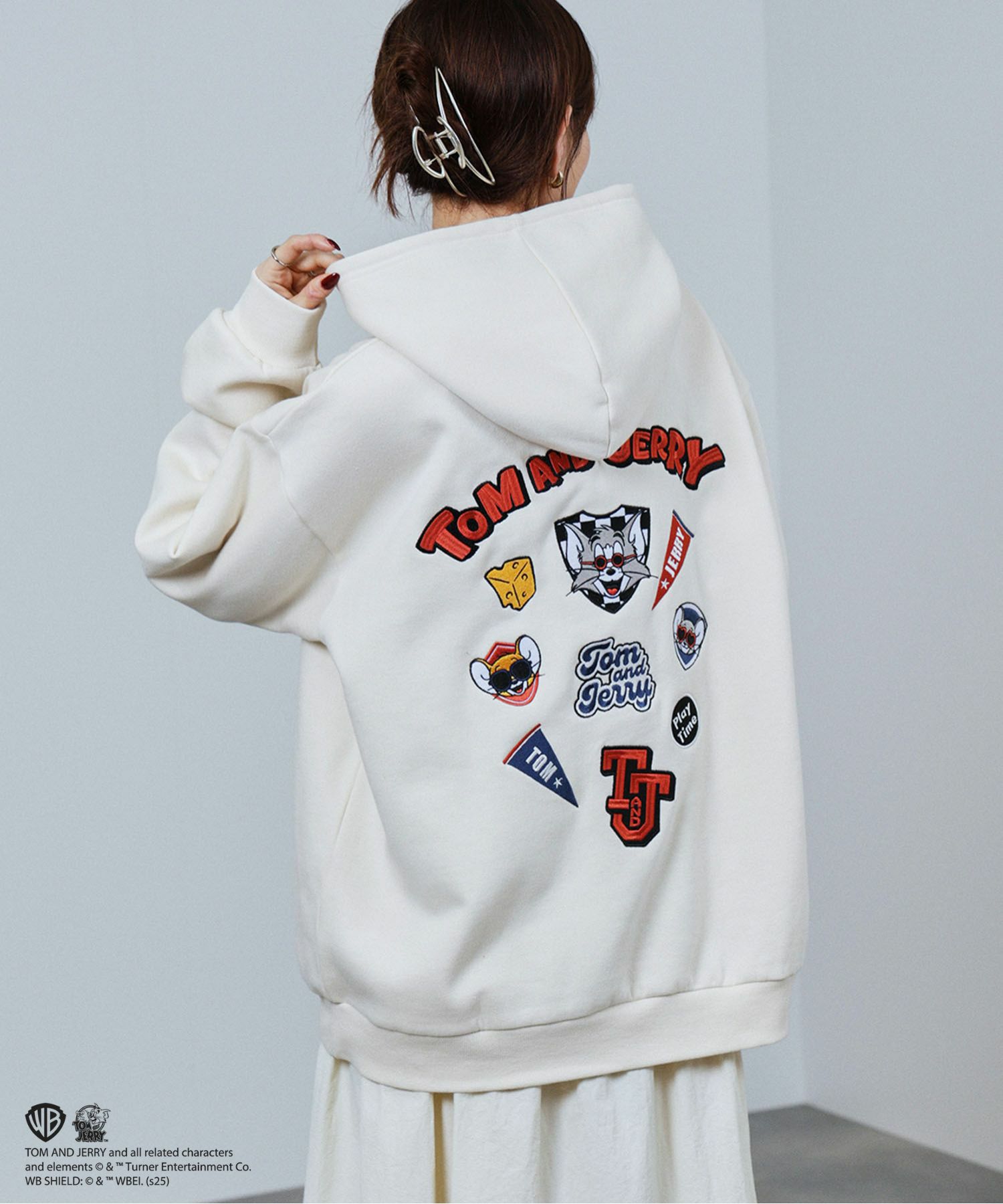 Tom and Jerry アイコン刺繍パーカー メンズ商品画像-9