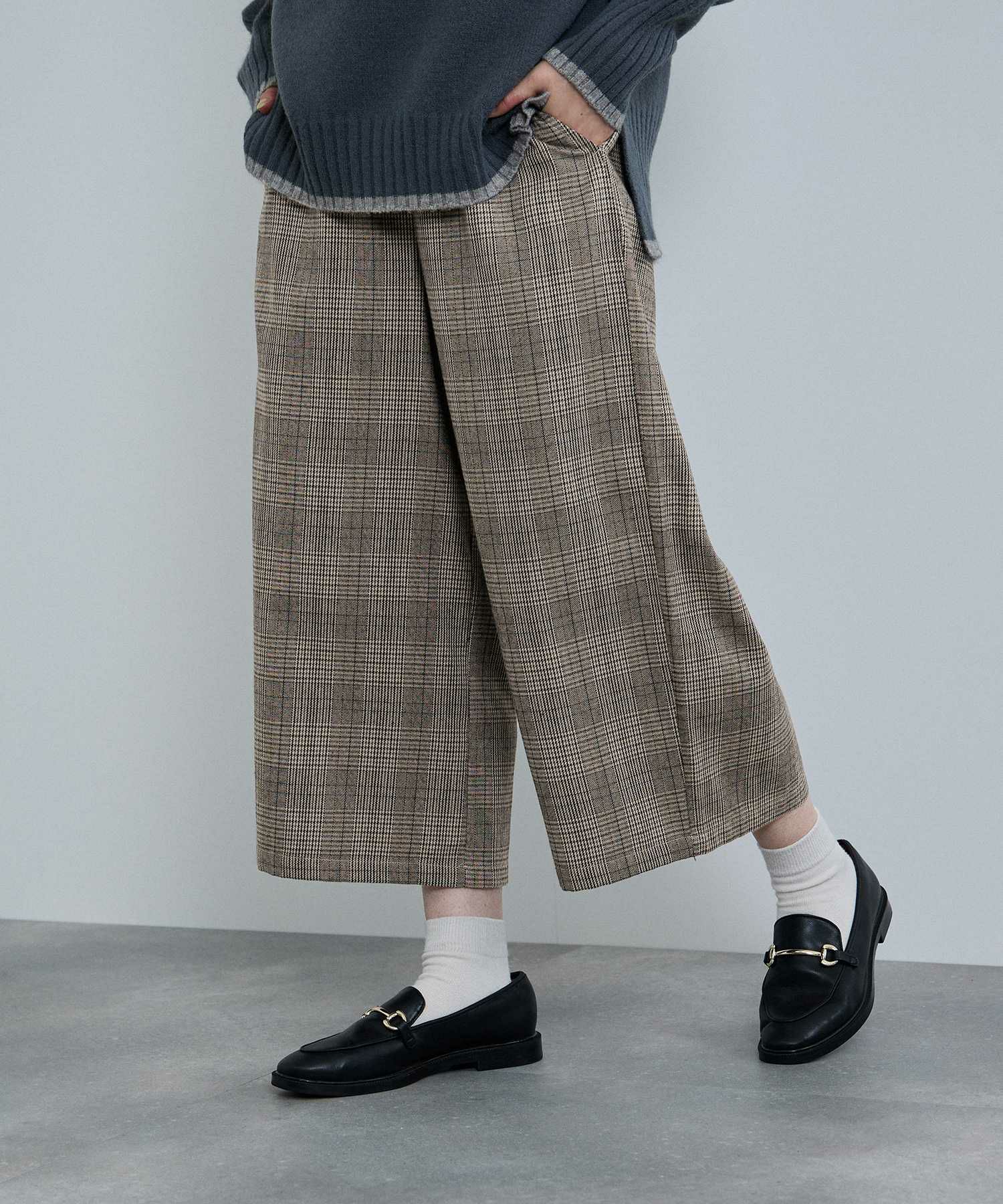 nAvy ワイドクロップドパンツ レディース
