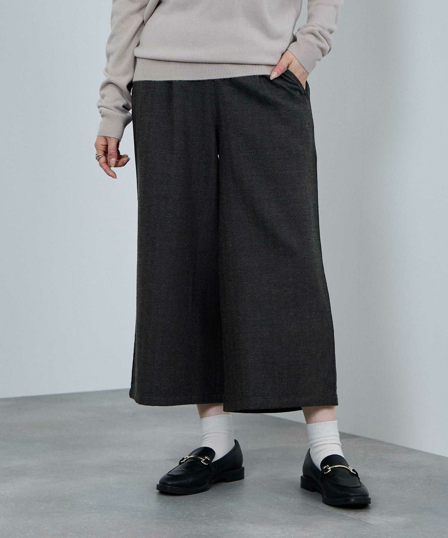 nAvy  ワイドクロップドパンツ レディース商品画像-3