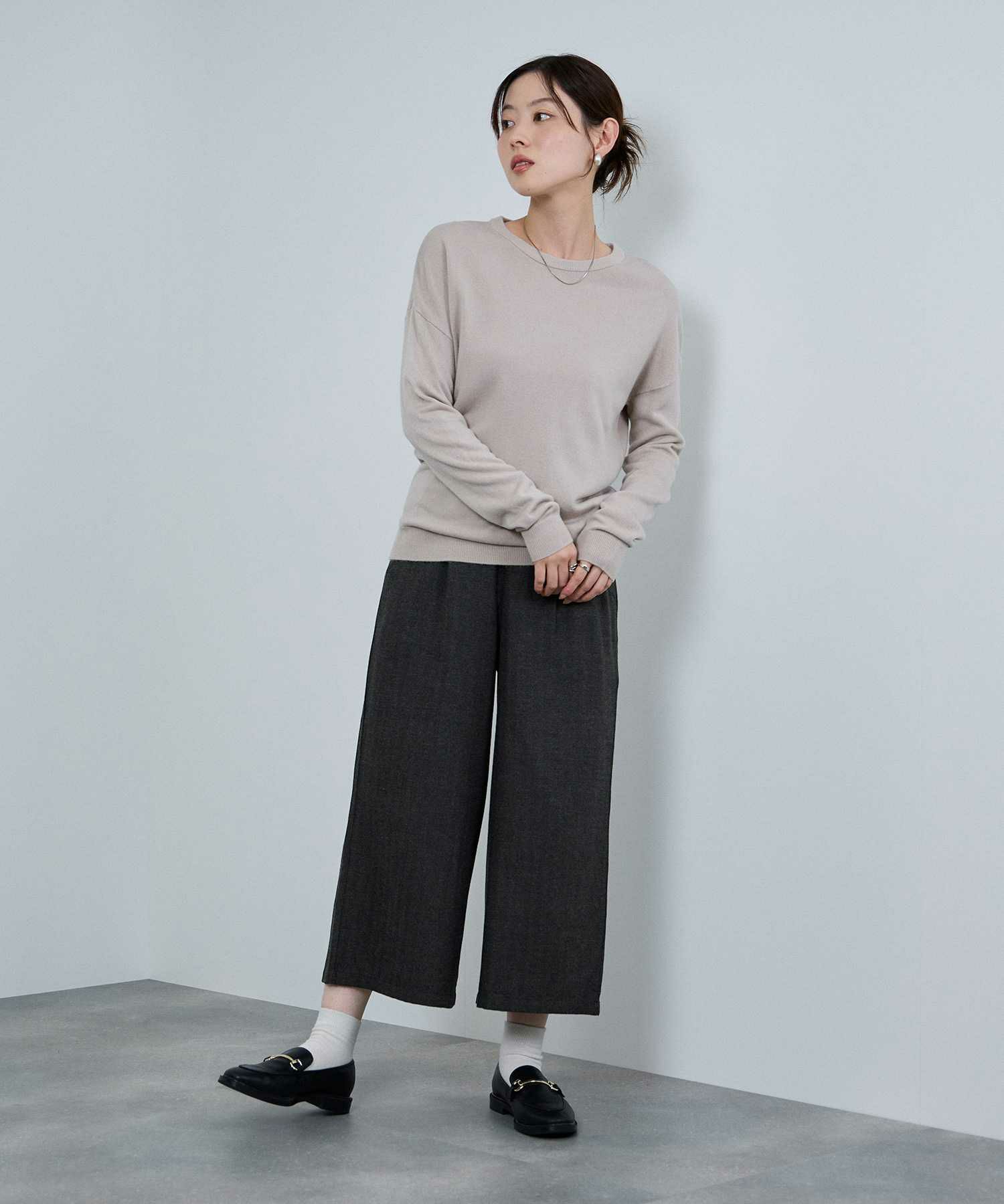 nAvy ワイドクロップドパンツ レディース