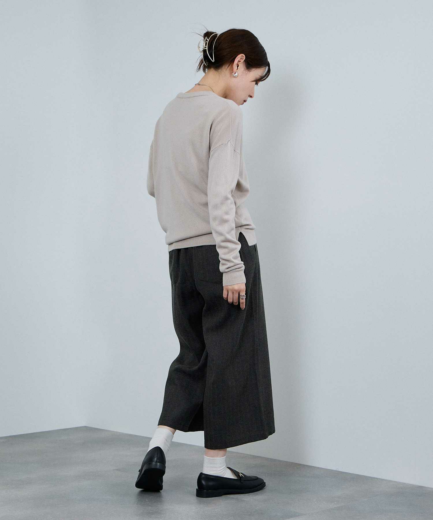 nAvy ワイドクロップドパンツ レディース商品画像-18