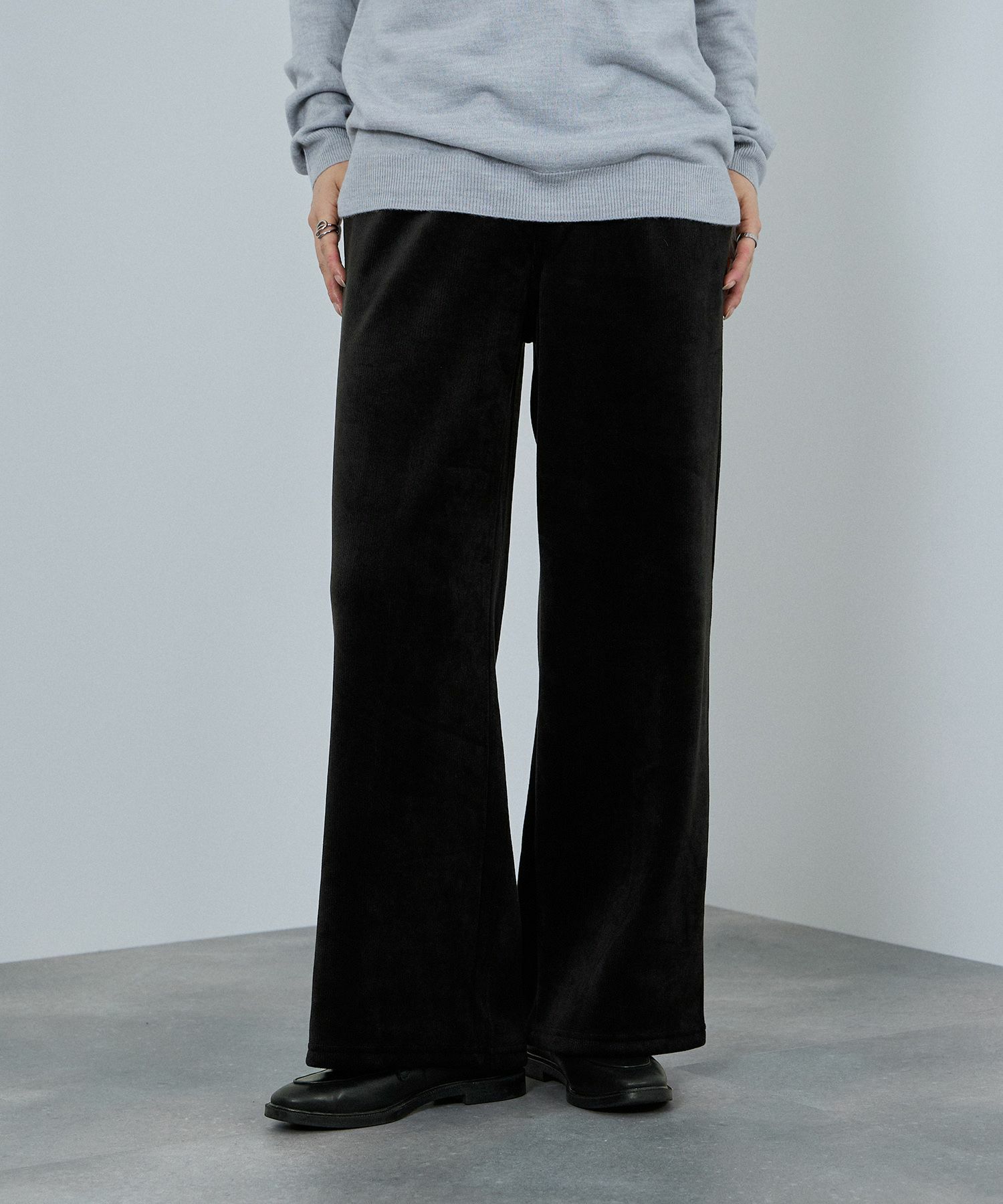 nAvy  MAC HEAT コーデュロイ裏ベロアワイドパンツ レディース商品画像-2