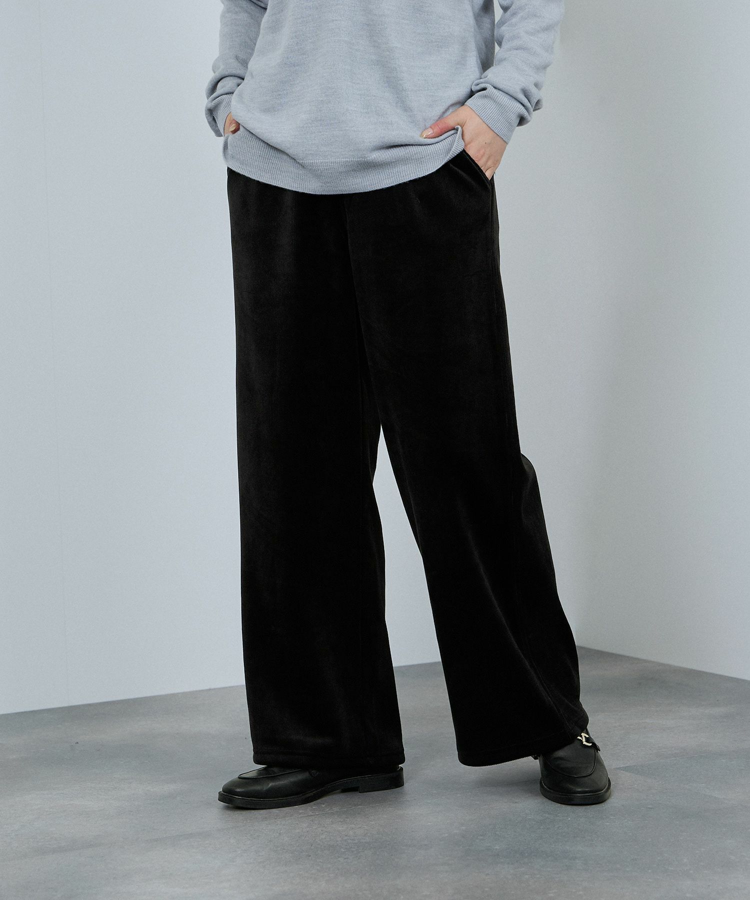 nAvy MAC HEAT コーデュロイ裏ベロアワイドパンツ レディース商品画像-5