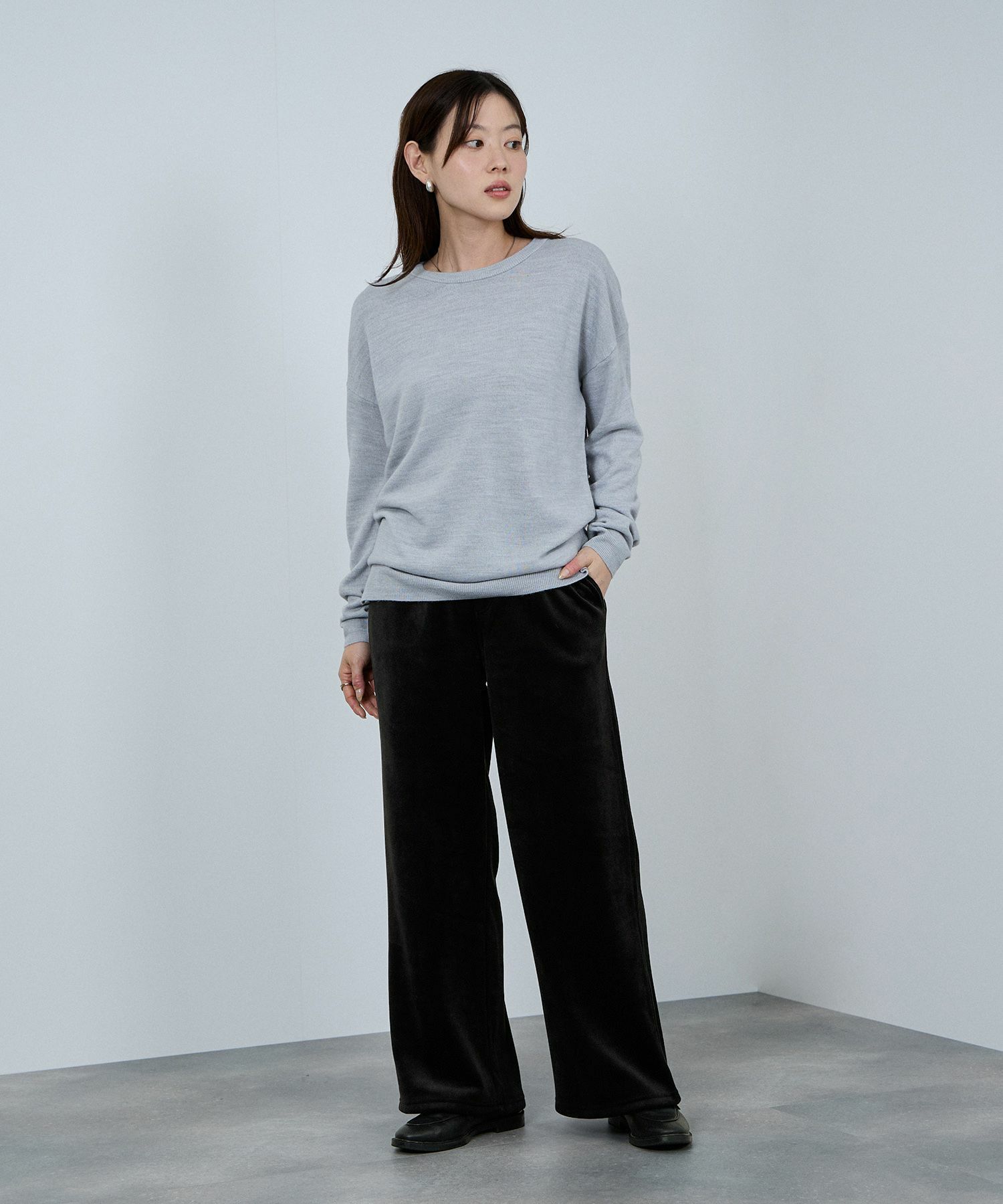 nAvy  MAC HEAT コーデュロイ裏ベロアワイドパンツ レディース商品画像-10