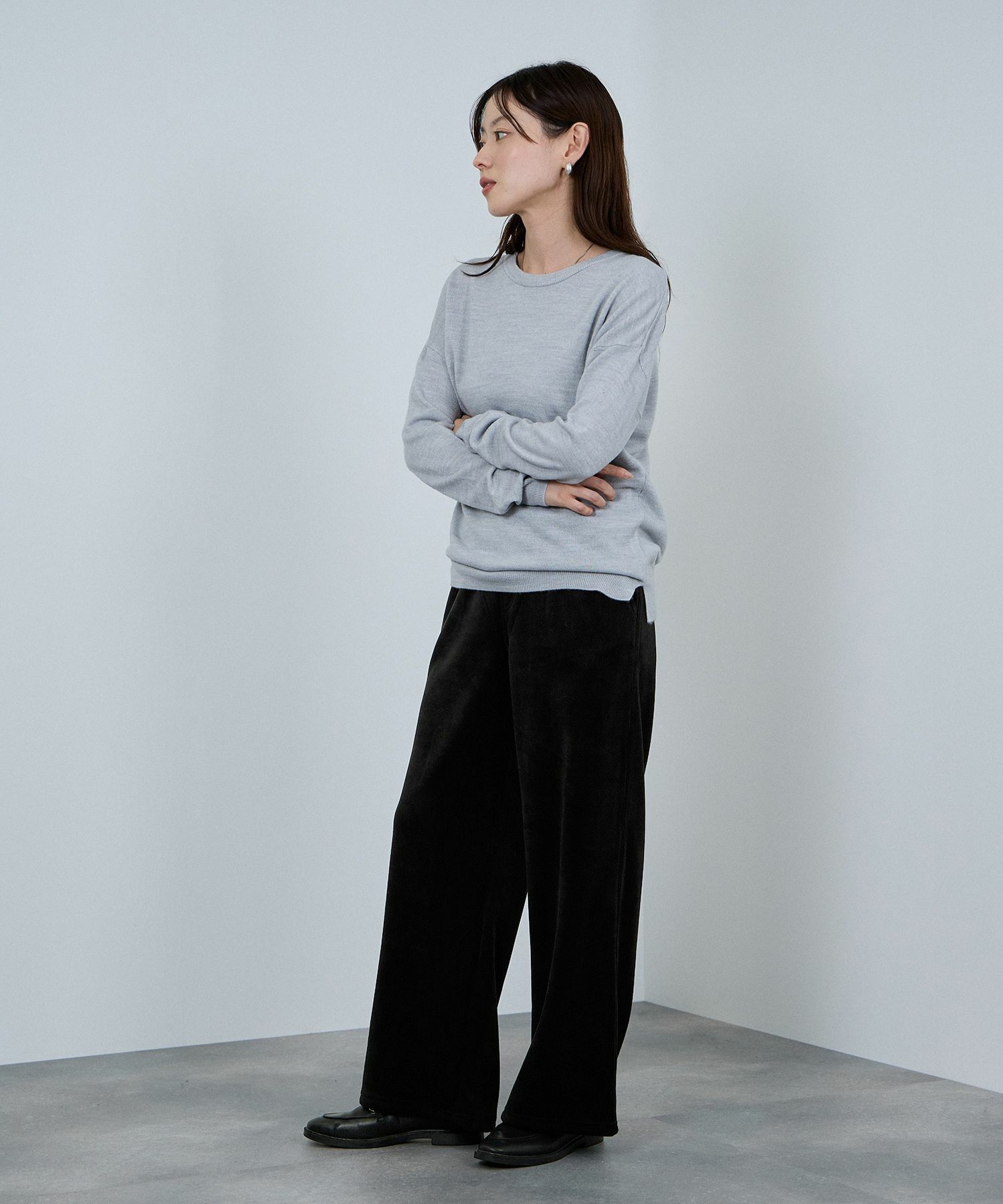 nAvy  MAC HEAT コーデュロイ裏ベロアワイドパンツ レディース商品画像-11