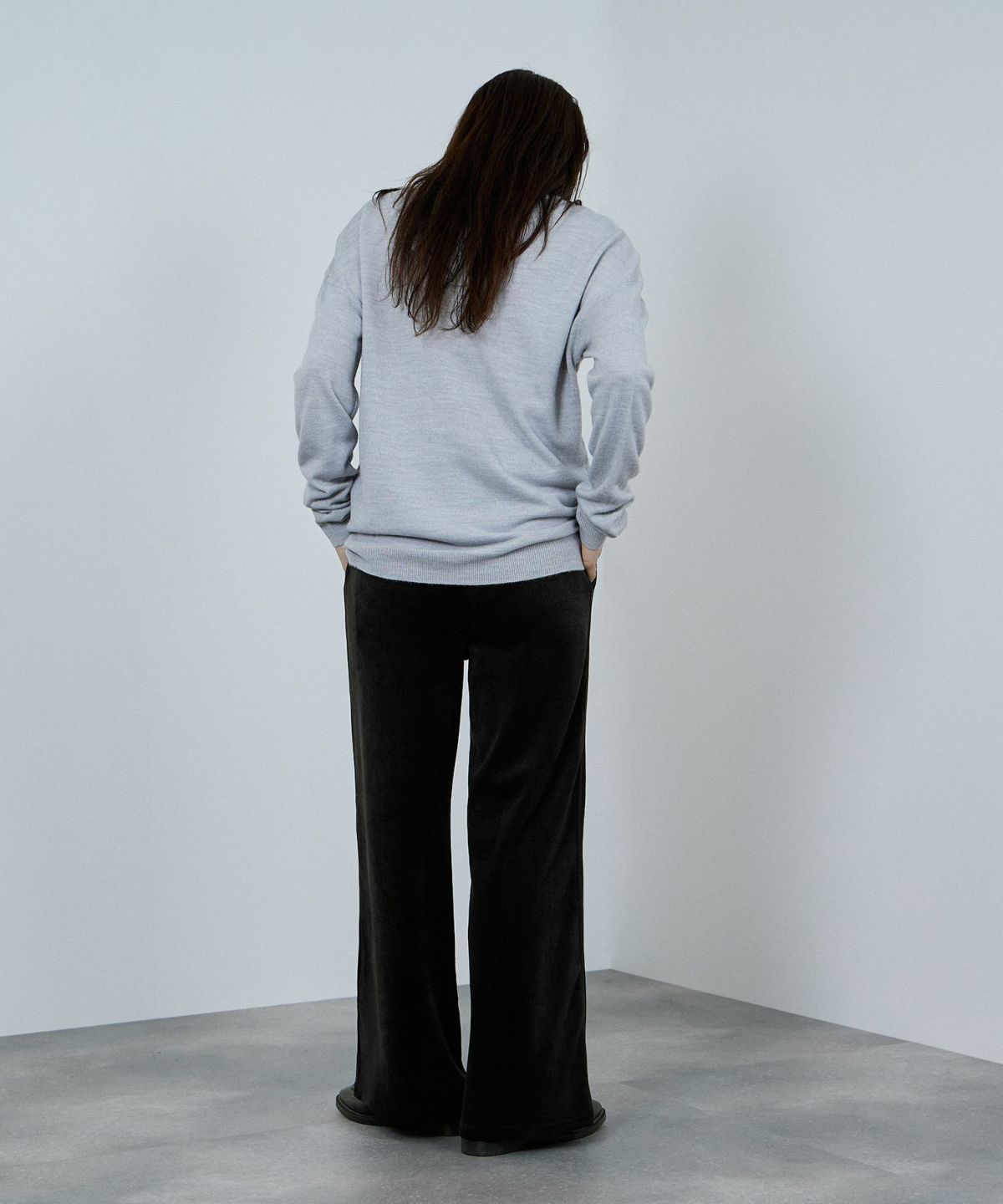 nAvy MAC HEAT コーデュロイ裏ベロアワイドパンツ レディース