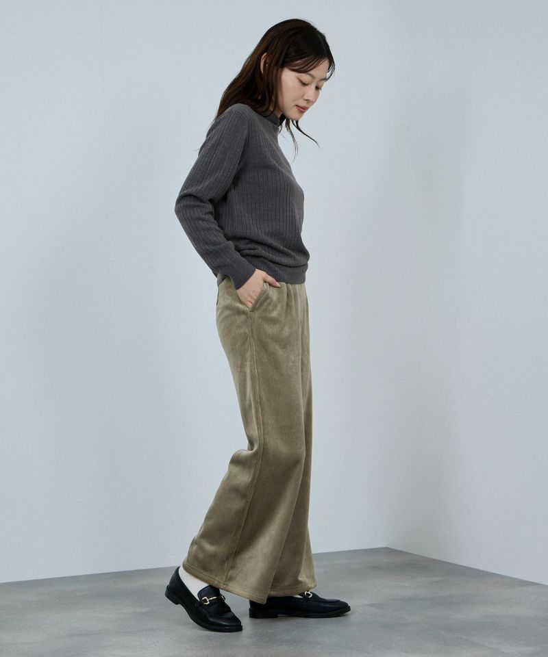 nAvy  MAC HEAT コーデュロイ裏ベロアワイドパンツ レディース商品画像-17