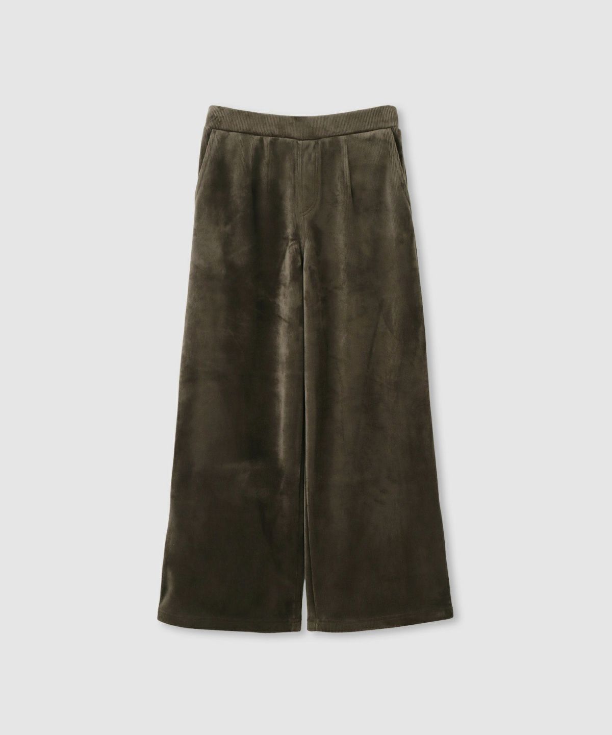 nAvy MAC HEAT コーデュロイ裏ベロアワイドパンツ レディース