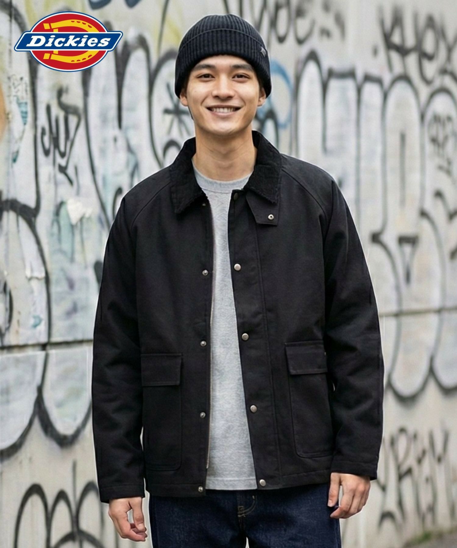 [値下げ]Dickies/ディッキーズ 襟コーデュロイ ダックキャンバス ワークジャケット商品サムネイル-1