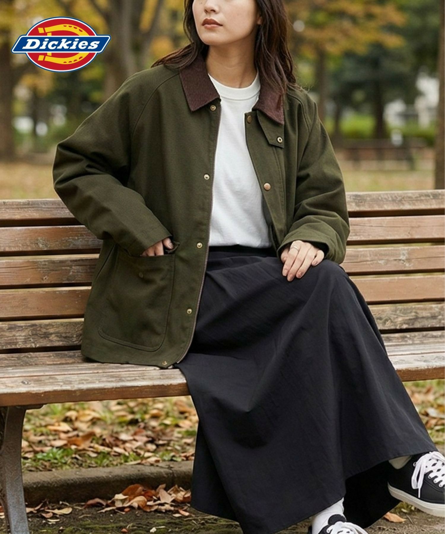 Dickies/ディッキーズ 襟コーデュロイ ダックキャンバス ワークジャケット