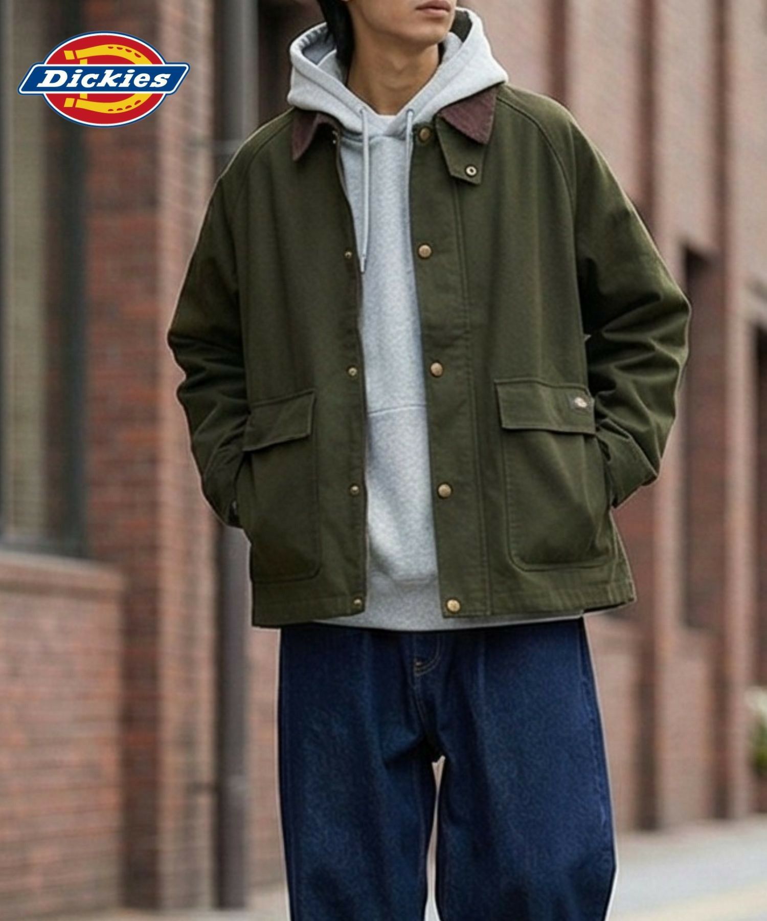 Dickies/ディッキーズ 襟コーデュロイ ダックキャンバス ワークジャケット商品画像-3