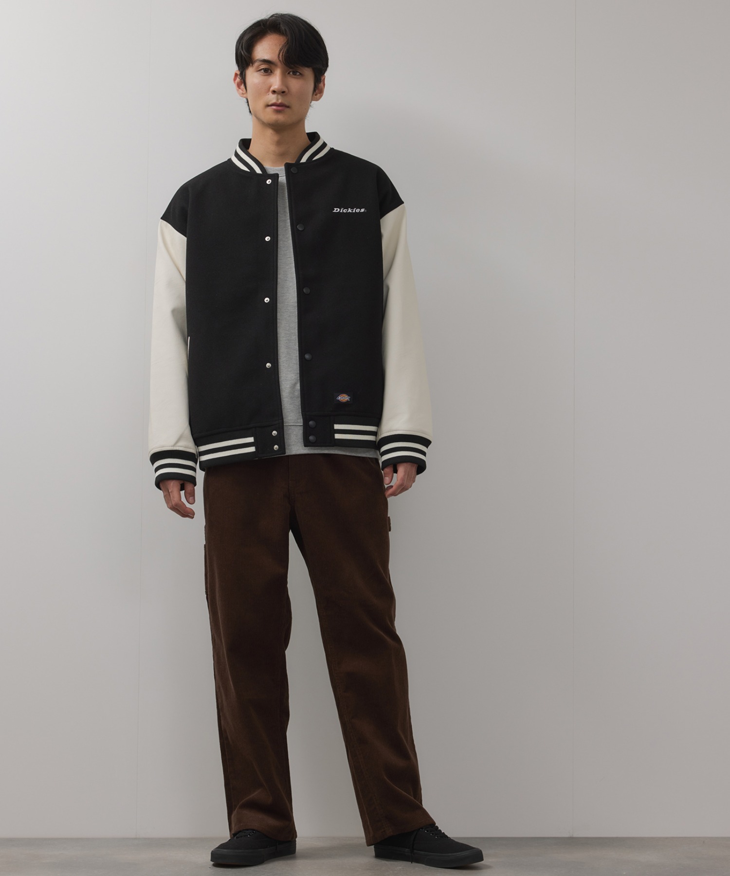 Dickies/ディッキーズ ロゴ刺繍 合成皮革切替 スタジアムジャンパー商品サムネイル-14