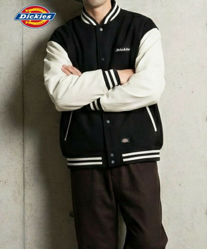 Dickies/ディッキーズ ロゴ刺繍 合成皮革切替 スタジアムジャンパー商品画像-20