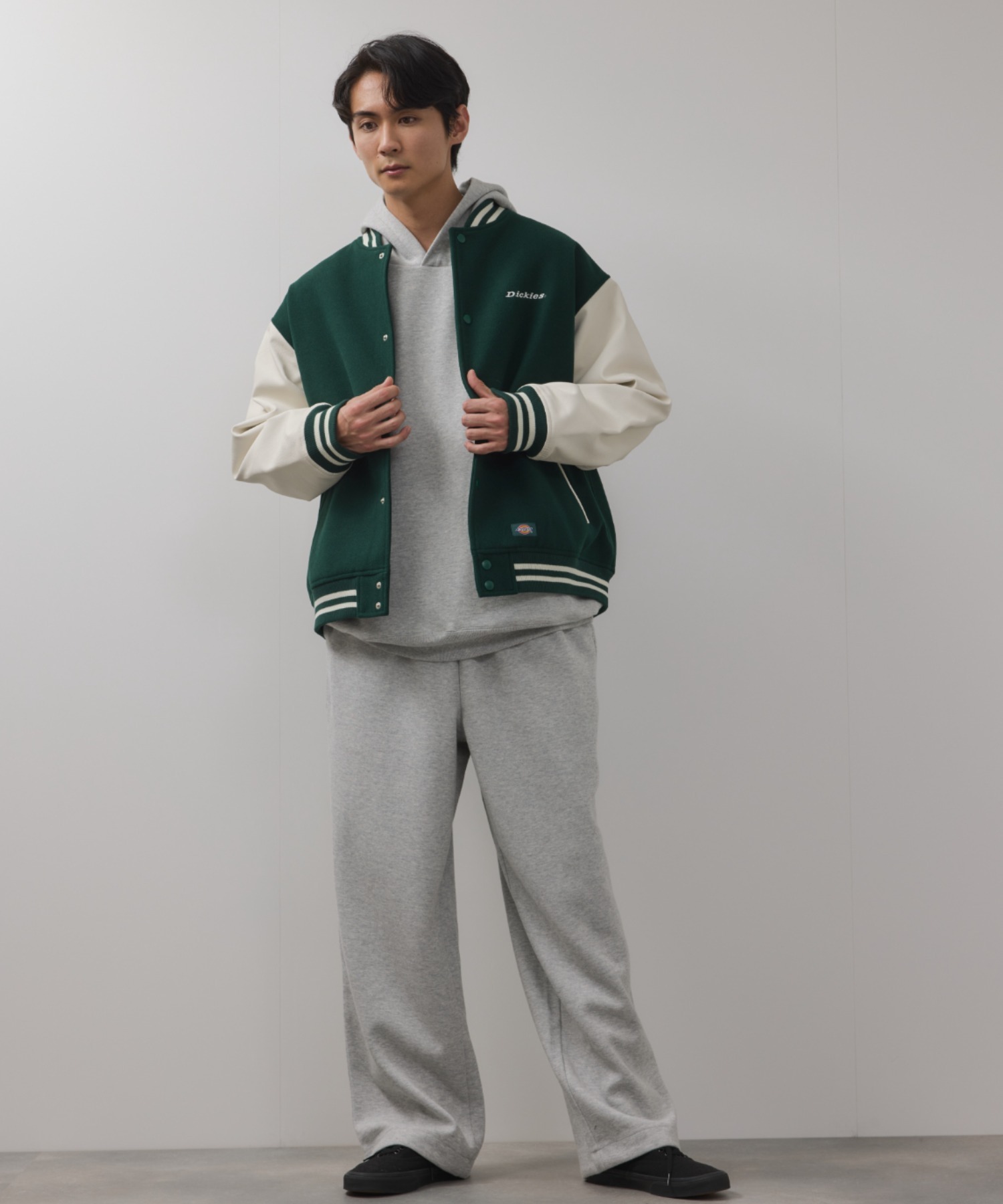 Dickies/ディッキーズ ロゴ刺繍 合成皮革切替 スタジアムジャンパー商品サムネイル-20