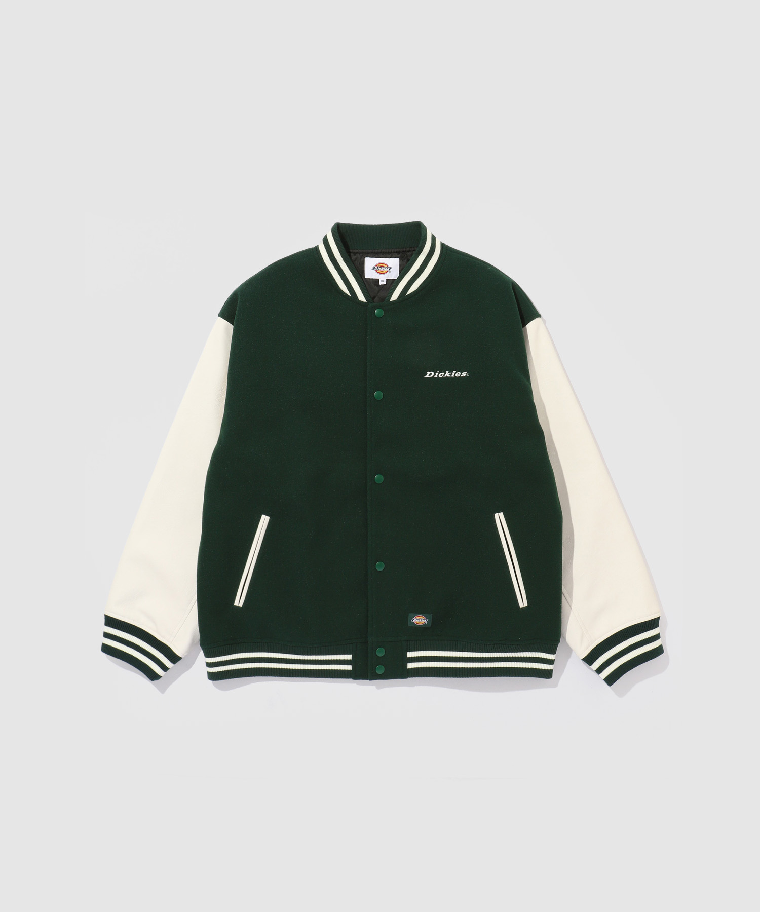 [値下げ]Dickies/ディッキーズ ロゴ刺繍 合成皮革切替 スタジアムジャンパー商品画像-25